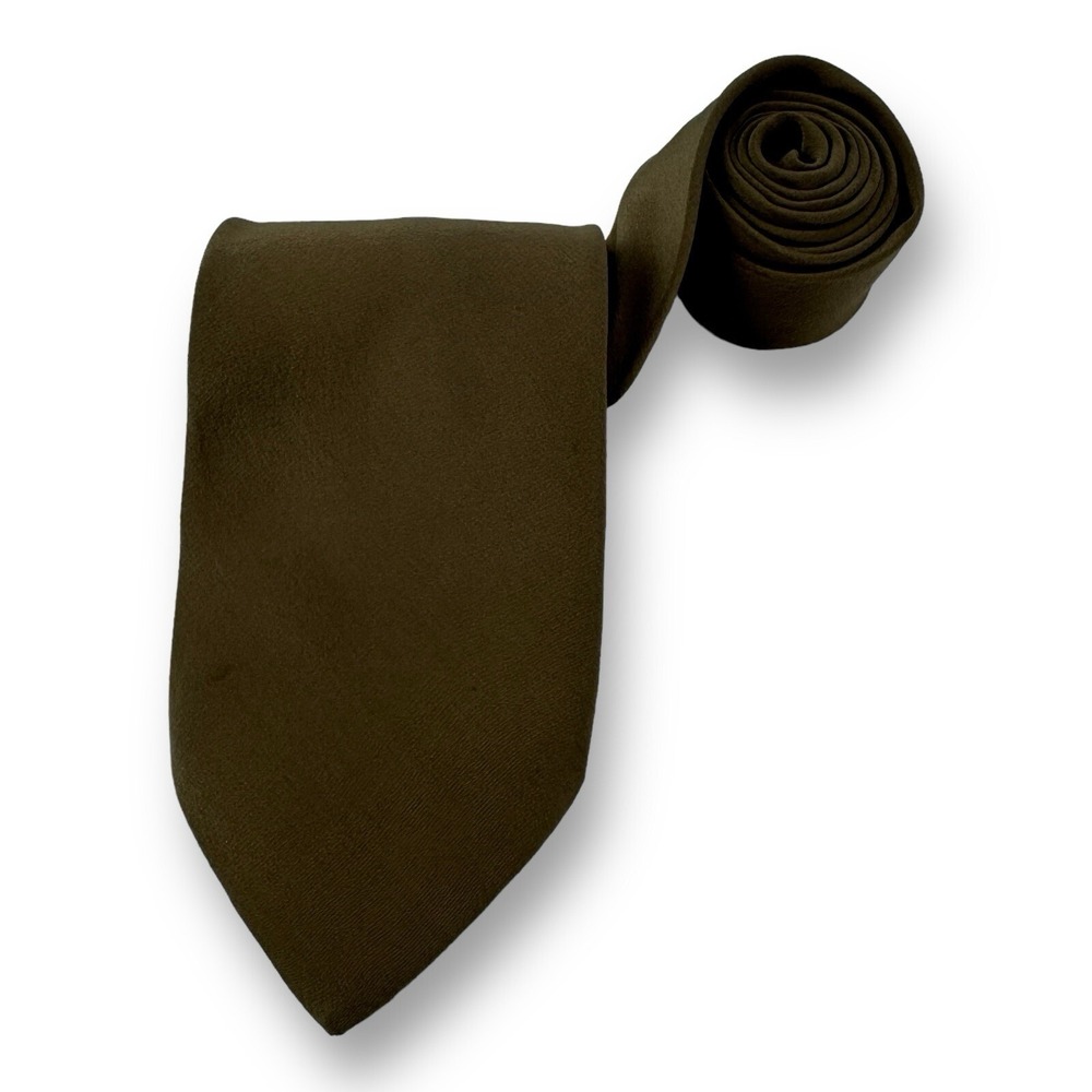Colosseo DiRoma Metallic Brown‎ Pure Silk Neck Tie Mens Size 3"W 59"L
